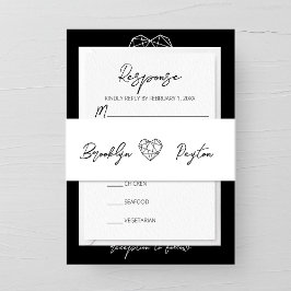 ハートストリングス結婚式招待状 招待状ベリーバンド