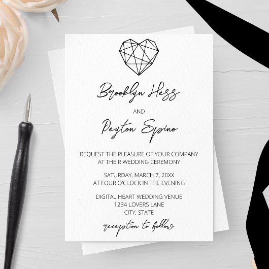 ハートストリングス結婚式招待状 招待状