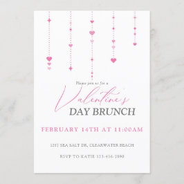 ハートストリングバレンタインデイブランチ招待状 招待状
