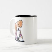 ハートストリングブリタニパーソナライズされたー ツートーンマグカップ (正面左)