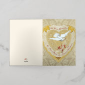 ハートストリングホイビクトリアンルグリーティングカード 箔グリーティングカード (外側レイダウン)