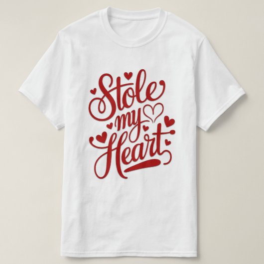 ハートストリング添付 Tシャツ (デザイン正面)