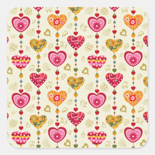 ハートストリング スクエアシール (正面)