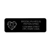 ハートストリ結婚ングス住所 シール (正面)