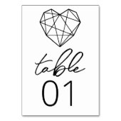 ハートストリ結婚ングテーブル番号 テーブルナンバー (正面)