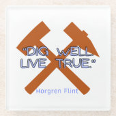 ハートストーンことわざ – グラスコースター ガラスコースター (正面)