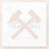 ハートストーンことわざ – グラスコースター ガラスコースター (裏面)