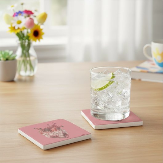 ハートストーンコースター ストーンコースター