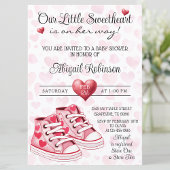 ハートスニーカーSweetheart Valentine Baby Shower 招待状