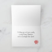 ハートスノーフレーク・クリスマス |赤 シーズンカード (内部)