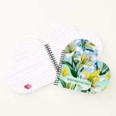 ハートスパイラルノートブックイエローバタフライホワイトリリー ノートブック (内部)