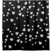 ハートスパークルダイヤモンド シャワーカーテン (正面)