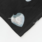 ハートスパークルダイヤモンド フリースブランケット (角)