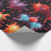 ハートスプラッシュアート ラッピングペーパー (角)