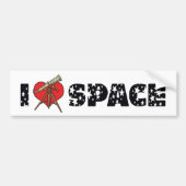 ハートスペース大好き - 宇宙&天文学が好きな人へ バンパーステッカー (正面)