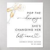 ハートスポップ・アートのクリプトのブライダルシャワー記号 ポスター (正面)