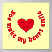 ハートスマイルロマンチック引用文 ポスター (正面)