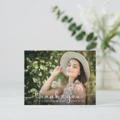 ハートスモダンクリプト卒業写真ありがとう ポストカード (スタンド正面)