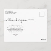 ハートスモダンクリプト卒業写真ありがとう ポストカード (裏面)