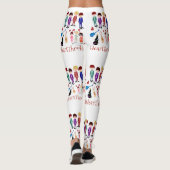 ハートスロブヴィンテージ漫画キャラクターレトロアート レギンス (裏面)