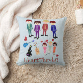 ハートスロブヴィンテージ漫画キャラクターレトロバンド クッション (ブランケット)