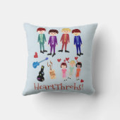 ハートスロブヴィンテージ漫画キャラクターレトロバンド クッション (裏面)
