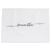 ハートスワッシュの署名名 ラージペーパーバッグ (正面)