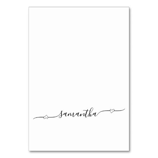 ハートスワッシュ署名ゲスト名座席表 テーブルナンバー (正面)