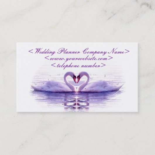 ハートスワンズウェディングプランナー 名刺 (正面)