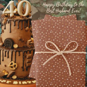 ハートス素朴 – ブラウン – バレンタインのためか結婚ら ラッピングペーパーシート