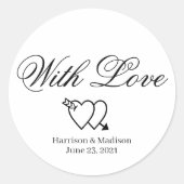 ハートス結婚クリフトメッセージカードシール ラウンドシール (正面)