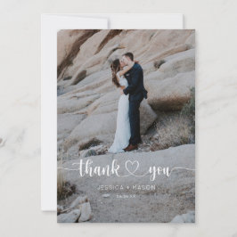 ハートス結婚クリプトの写真サンキューカード サンキューカード