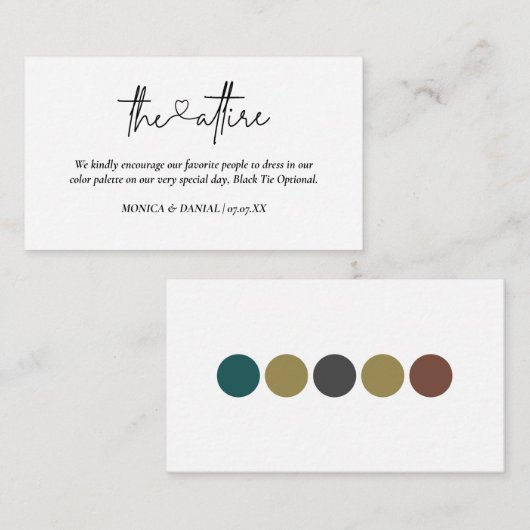 ハートス結婚クリプトの服装規定 エンクロージャーカード (正面/裏面)