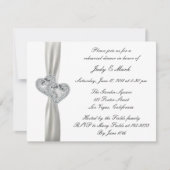 ハートス結婚ホワイトのリハーサルディナー招待状 招待状 (正面)