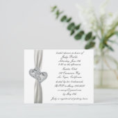 ハートス結婚ホワイトブライダルシャワー招待状 招待状 (スタンド正面)