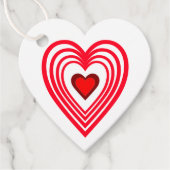 ハートス結婚レッドのバレンタインデー4パティ フェイバータグ (正面)