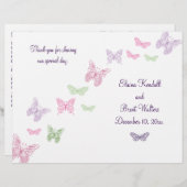 ハートズアフラッター結婚式 プログラム (正面/裏面)