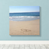 ハートズインサンドキャンバス キャンバスプリント (インサイチュ (ウッドフロア))