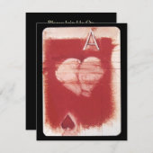 ハートズカ遊ードゲームパーティの招待状 招待状 (正面/裏面)