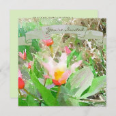 ハートズデライトカウフマニアナチューリップ招待状 招待状 (正面/裏面)