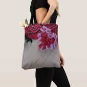 ハートズハットバンダナウェスタン赤 トートバッグ (クローズアップ)