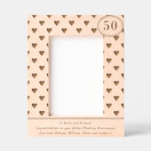 ハートズ結婚ゴールデンアニバーサリー50thカスタム文字 レーザー彫刻フレーム (正面)