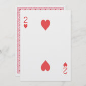 ハートズ・カ遊ード・ラスベガスの2結婚枚 招待状 (正面/裏面)