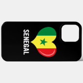 ハートセネガル国旗男性愛国者  Case-Mate iPhoneケース (裏面 (横))