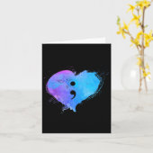 ハートセミコロン精神衛生自殺防止A カード (黄色い花)