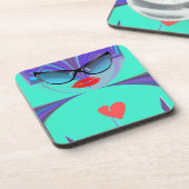 ハートセルフィー コースター (左側)