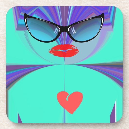 ハートセルフィー コースター (正面)