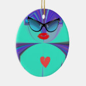 ハートセルフィー セラミックオーナメント (右)