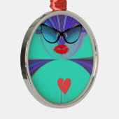 ハートセルフィー メタルオーナメント (右)