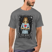 ハートセンタードマム 宇宙芸術 タロットカードスタイル Tシャツ (正面)